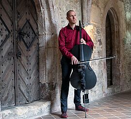 Prypjat Syndrome: E-Cellist und Klangkünstler Matthias Marggraff | Foto: Kulturstiftung Sachsen-Anhalt